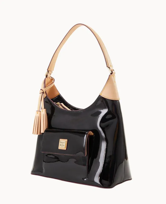 Patent Hobo Black Woman Dooney and Bourke Shoulder Bags Patent Hobo Black Woman Dooney and Bourke Shoulder Bags