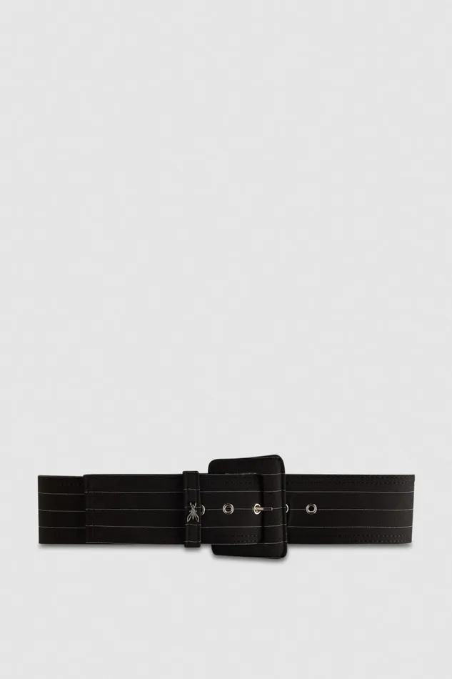 Patrizia Pepe Belts High Waist Fabric Belt Black 8211 Women