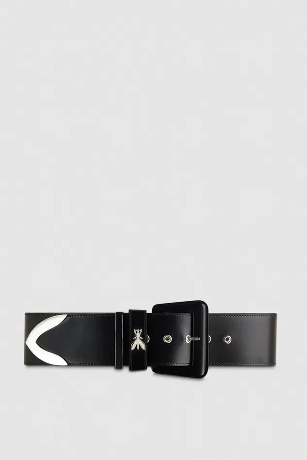 Patrizia Pepe Belts HighWaisted Leather Belt With End Tip Black 8211 Women