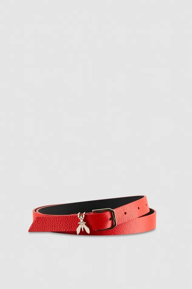 Patrizia Pepe Belts LowWaist Hammered Leather Belt Red 8211 Women
