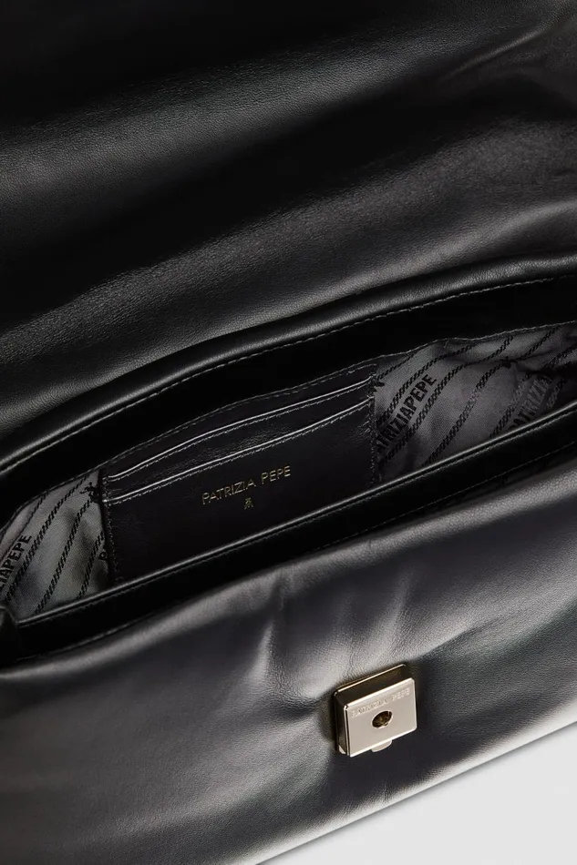 Patrizia Pepe Crossbodys Fly Bamby Leather Shoulder Bag Black 8211 Women