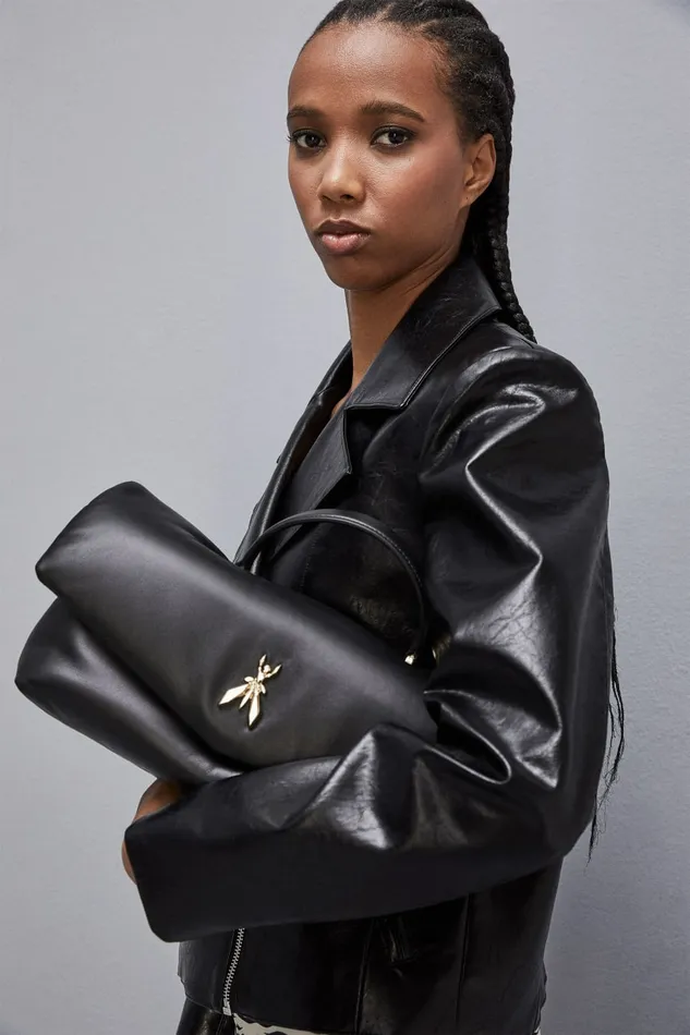 Patrizia Pepe Crossbodys Fly Bamby Leather Shoulder Bag Black 8211 Women