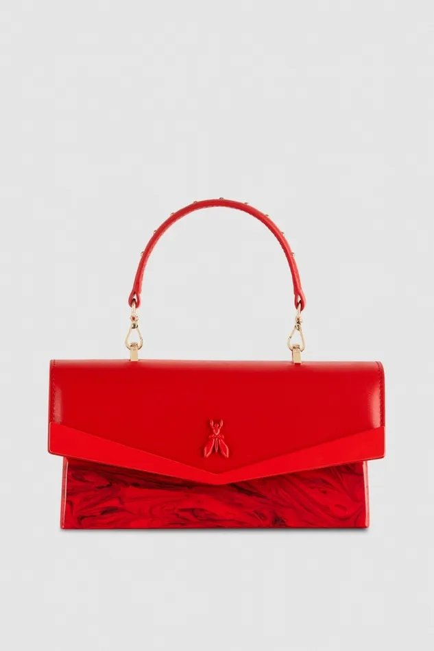 Patrizia Pepe Crossbodys Fly Bamby Shoulder Bag With Chain Red 8211 Women