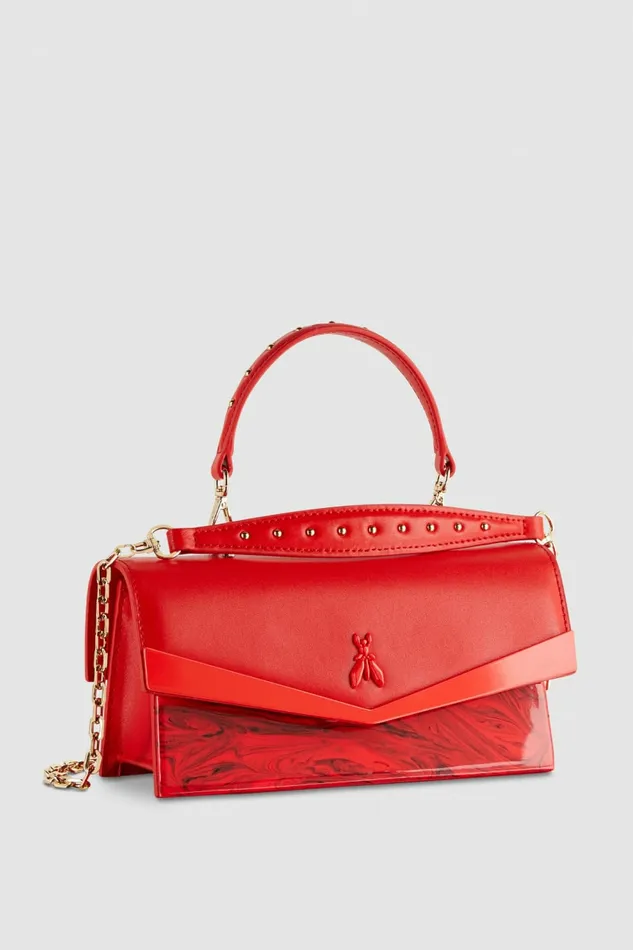 Patrizia Pepe Crossbodys Fly Bamby Shoulder Bag With Chain Red 8211 Women