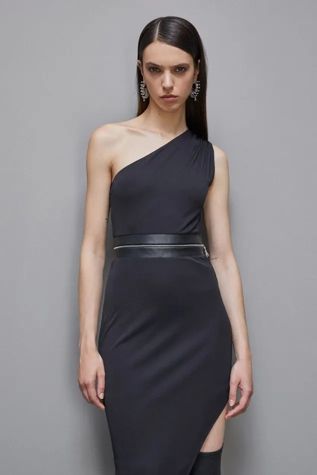 Patrizia Pepe Dresses Essential OneShoulder Dress Black 8211 Women
