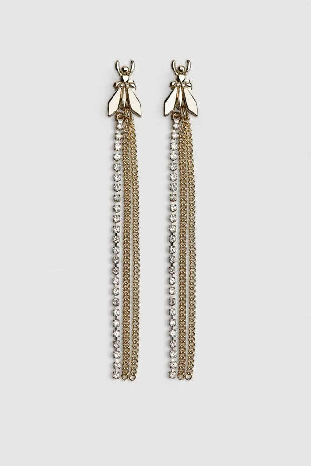 Patrizia Pepe Earrings Brass And Glass Earrings Gold 8211 Women