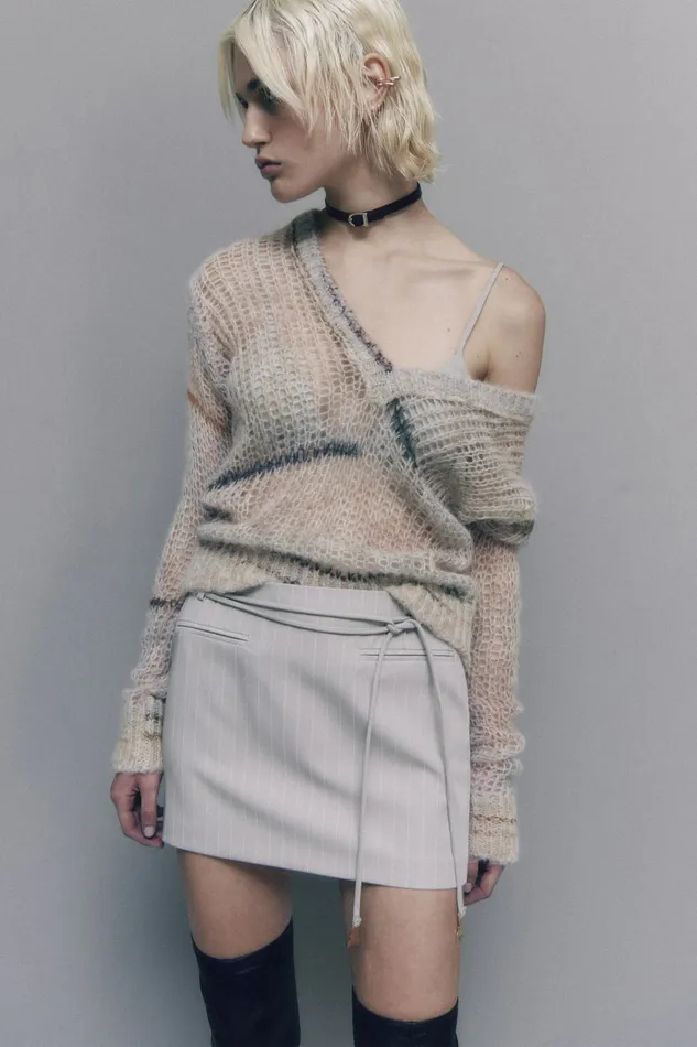 Patrizia Pepe Knitwear Wool Blend Mesh Sweater Multicolor 8211 Women