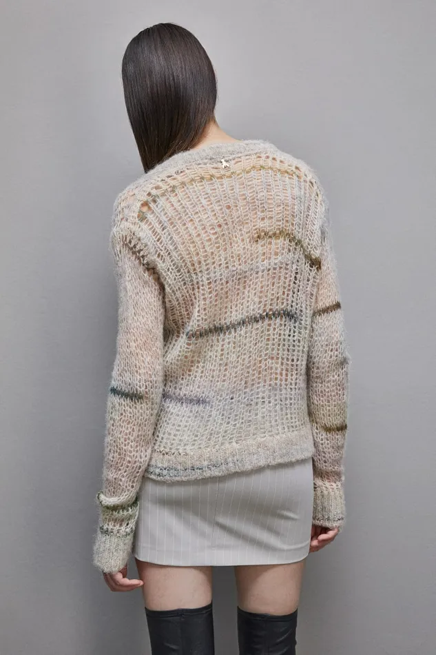 Patrizia Pepe Knitwear Wool Blend Mesh Sweater Multicolor 8211 Women