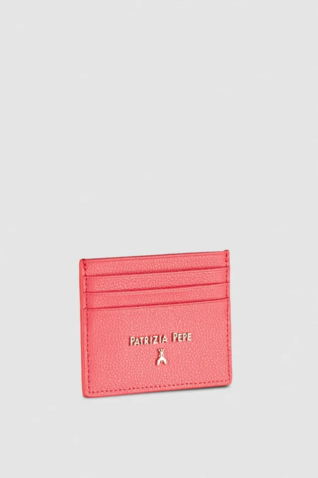 Patrizia Pepe Small Leather Goods Leather Card Holder Pink 8211 Women