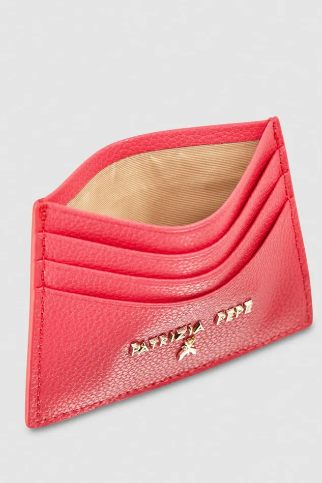 Patrizia Pepe Small Leather Goods Leather Card Holder Pink 8211 Women