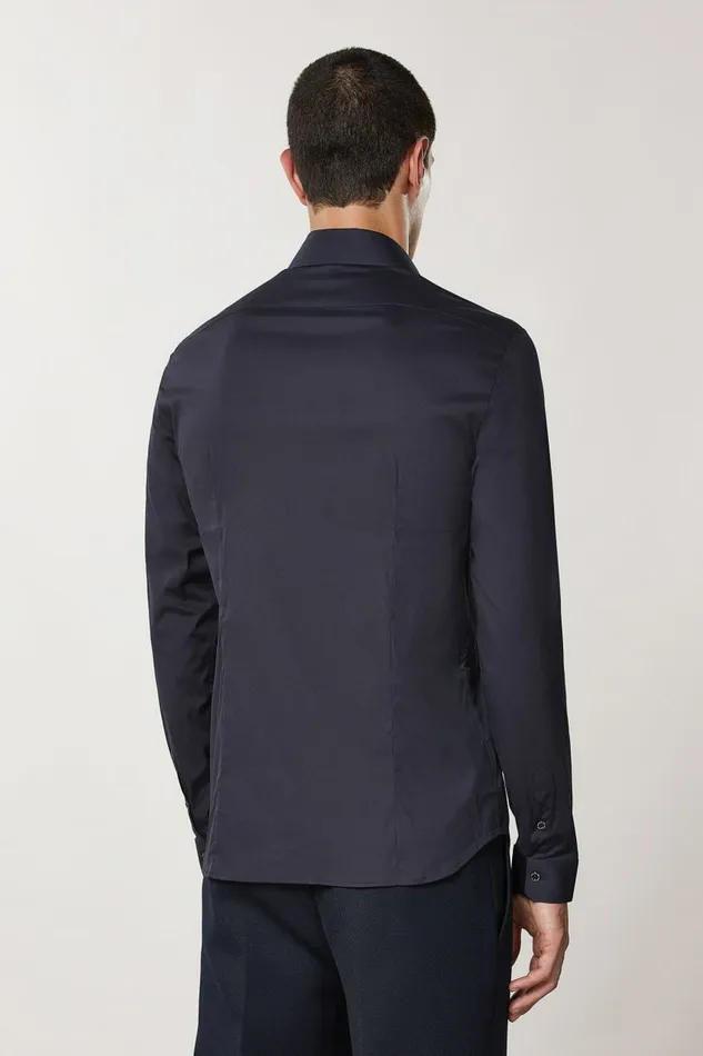 Patrizia Pepe Tops and Shirts Cotton Poplin Regular Shirt Blue 8211 Men