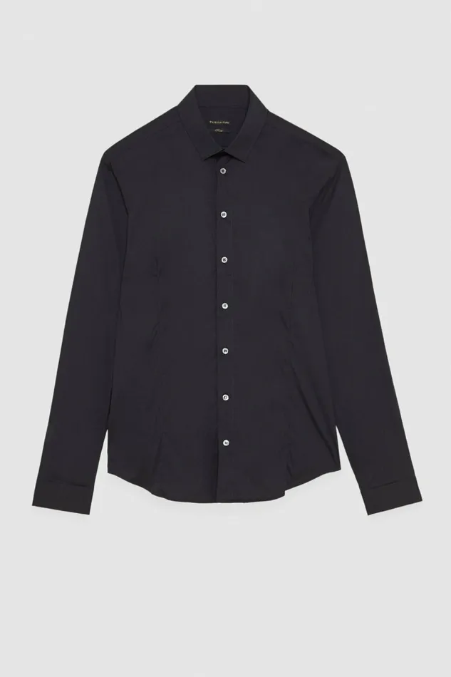 Patrizia Pepe Tops and Shirts Cotton Poplin Regular Shirt Blue 8211 Men