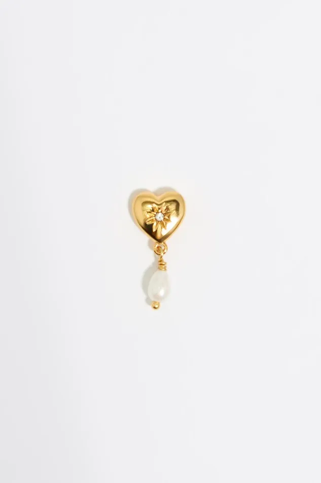 Pearl And Heart Earrings Gold Women Bimba Y Lola Earrings Pearl And Heart Earrings Gold Women Bimba Y Lola Earrings