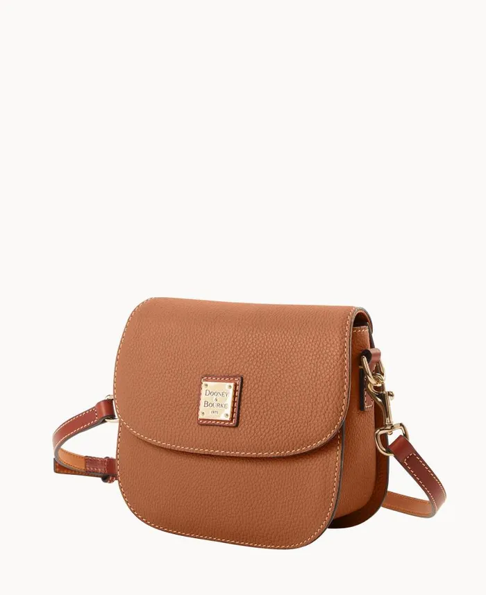 Pebble Grain Saddle Bag Caramel Woman Dooney and Bourke Crossbodies Pebble Grain Saddle Bag Caramel Woman Dooney and Bourke Crossbodies