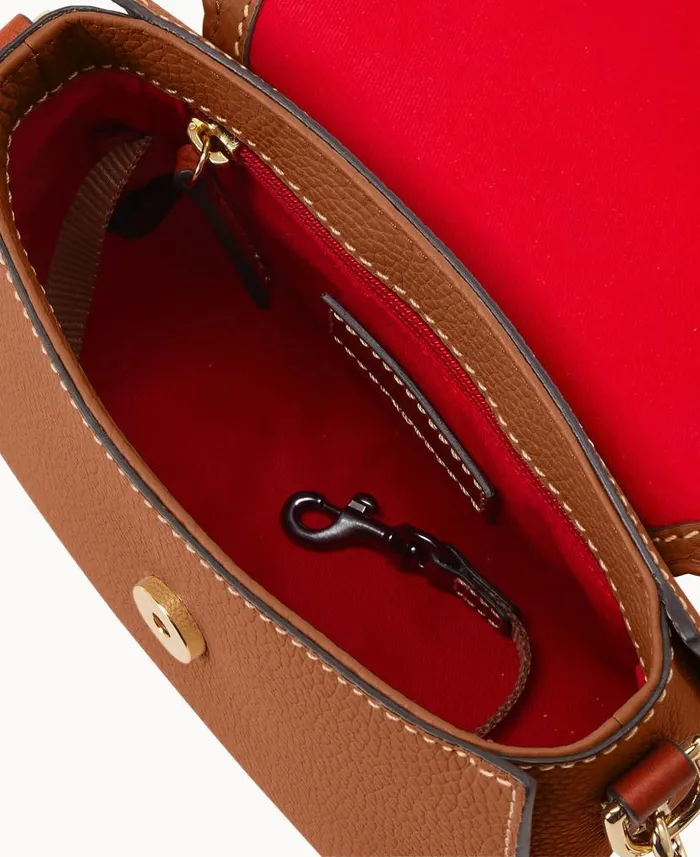 Pebble Grain Saddle Bag Caramel Woman Dooney and Bourke Crossbodies Pebble Grain Saddle Bag Caramel Woman Dooney and Bourke Crossbodies