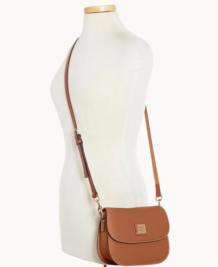 Pebble Grain Saddle Bag Caramel Woman Dooney and Bourke Crossbodies Pebble Grain Saddle Bag Caramel Woman Dooney and Bourke Crossbodies