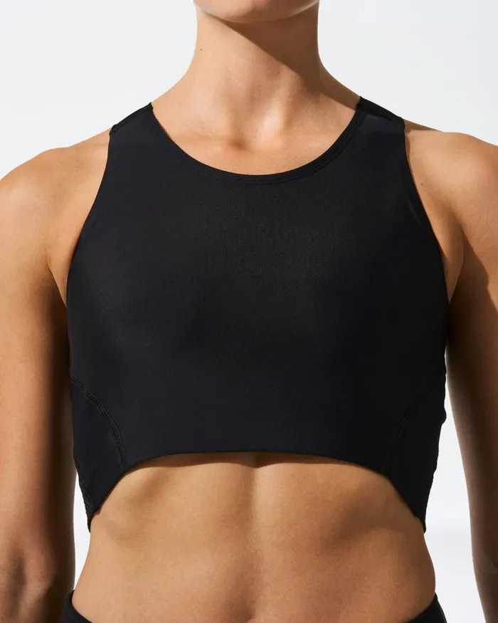 Perfect Moment Cropped Tank Black Women Tops