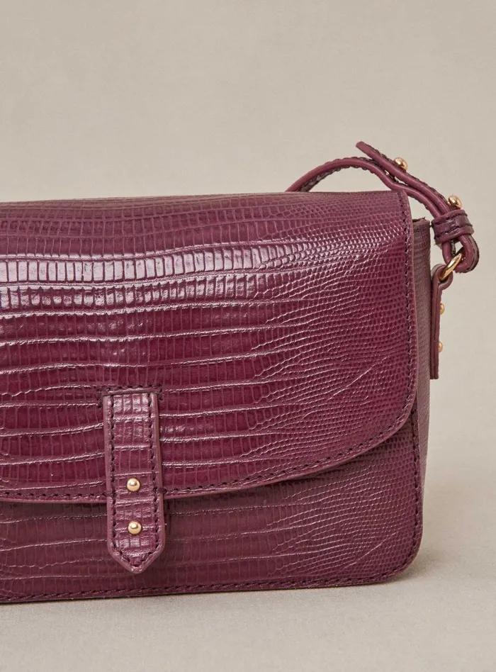 Petite Mendigote Leather Bags Fw24 Sac Servan Serpent Violet 8211 Women