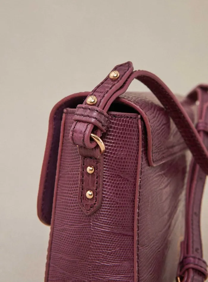 Petite Mendigote Leather Bags Fw24 Sac Servan Serpent Violet 8211 Women