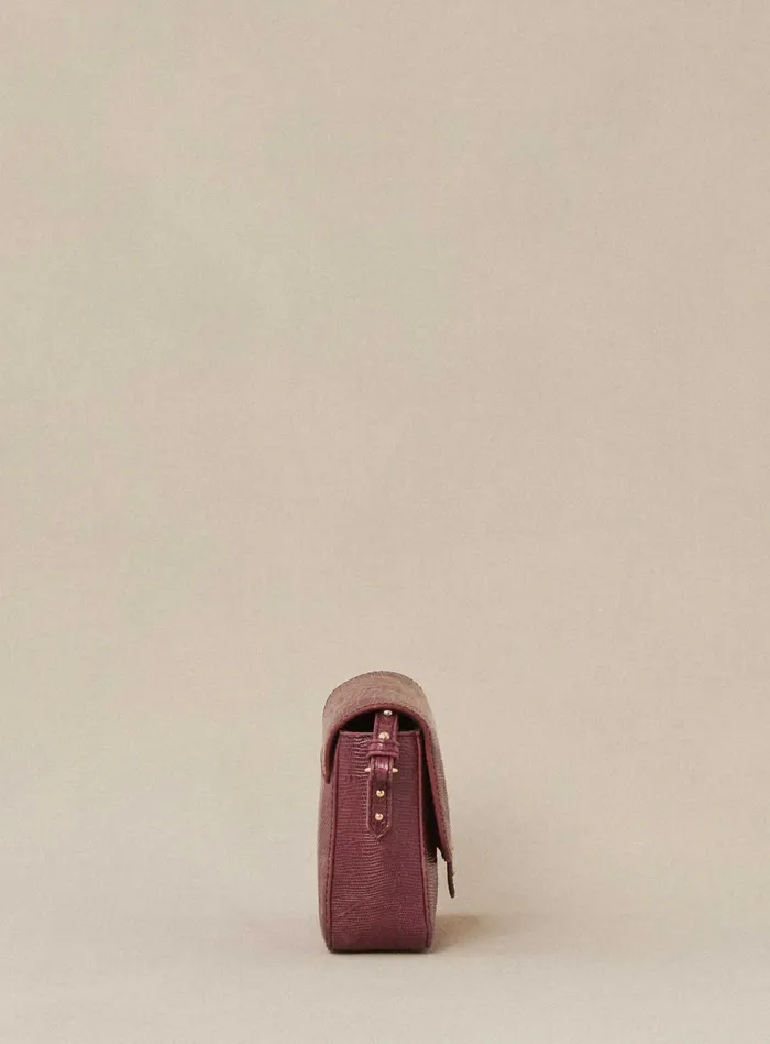 Petite Mendigote Leather Bags Fw24 Sac Servan Serpent Violet 8211 Women