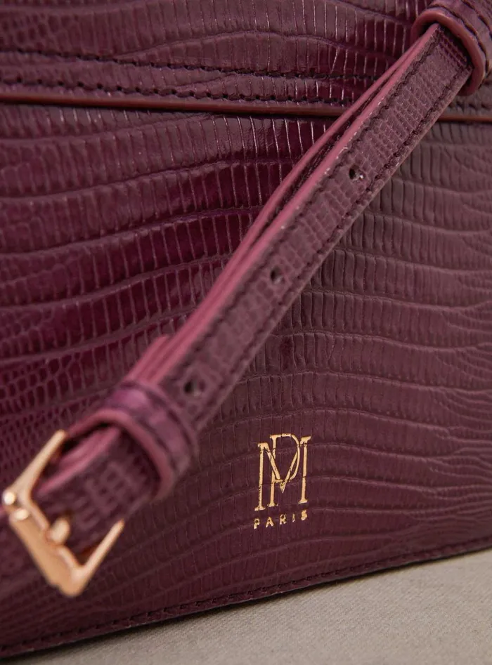Petite Mendigote Leather Bags Fw24 Sac Servan Serpent Violet 8211 Women