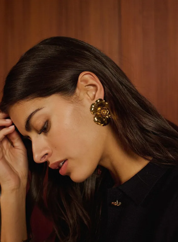 Petite Mendigote The Jewels Agate Earrings Golden 8211 Women