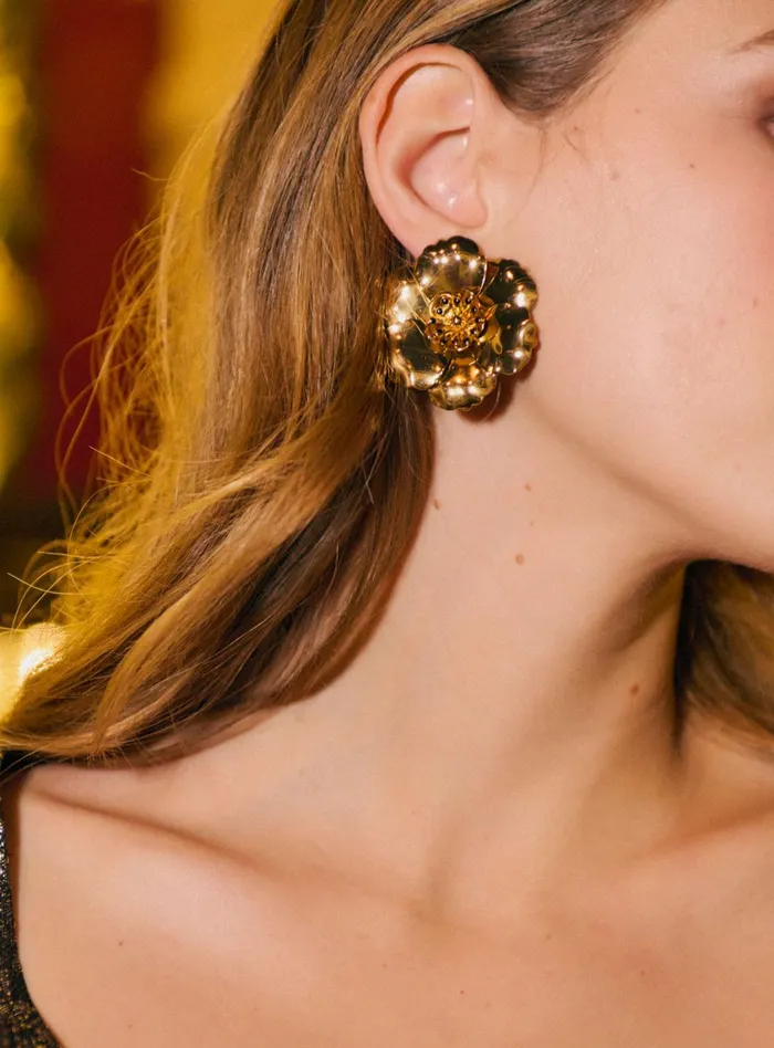 Petite Mendigote The Jewels Agate Earrings Golden 8211 Women