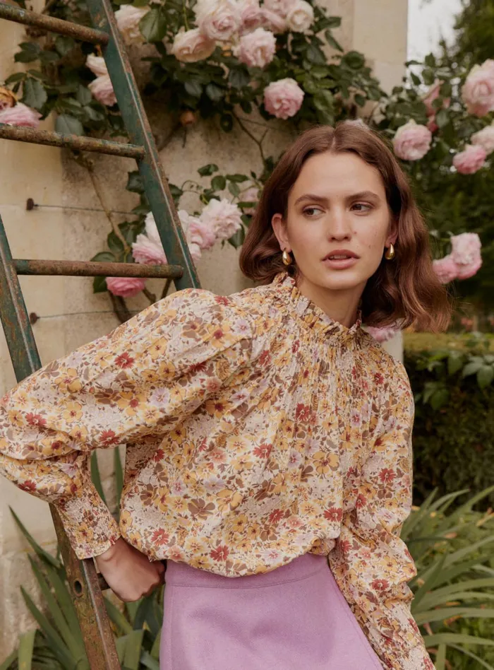 Petite Mendigote Tops Blouses Fw24 Top Fleur Tissam Ecru 8211 Women