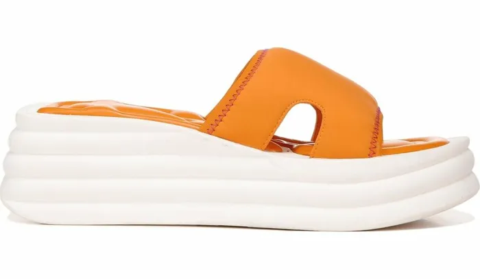 Platform Women Franco Sarto Sarto Vina 2 Platform Slide Sandal Orange Fabric