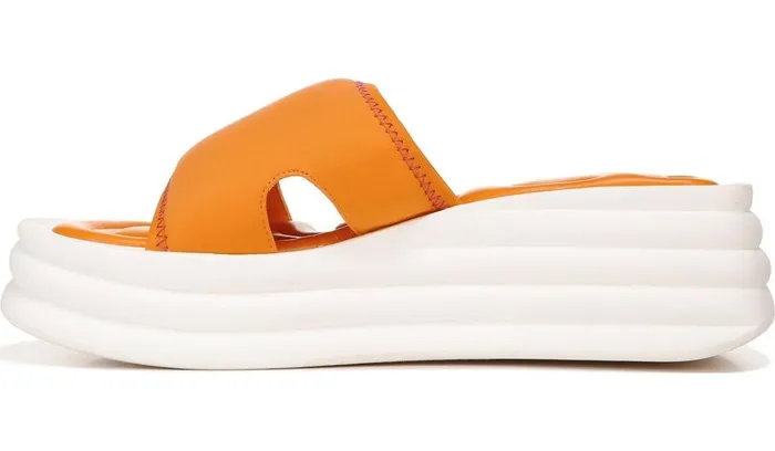Platform Women Franco Sarto Sarto Vina 2 Platform Slide Sandal Orange Fabric