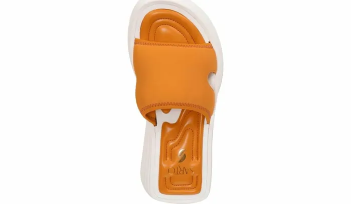 Platform Women Franco Sarto Sarto Vina 2 Platform Slide Sandal Orange Fabric