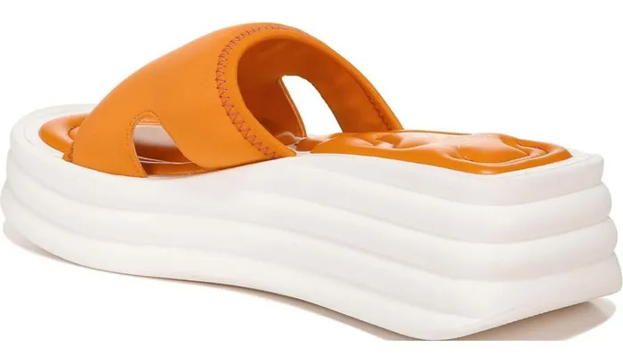 Platform Women Franco Sarto Sarto Vina 2 Platform Slide Sandal Orange Fabric