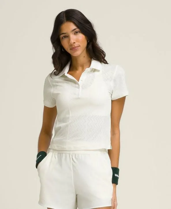 Polos Women Wilson Center Court Polo Slim Sandrift