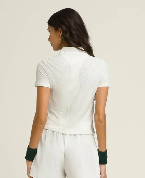 Polos Women Wilson Center Court Polo Slim Sandrift
