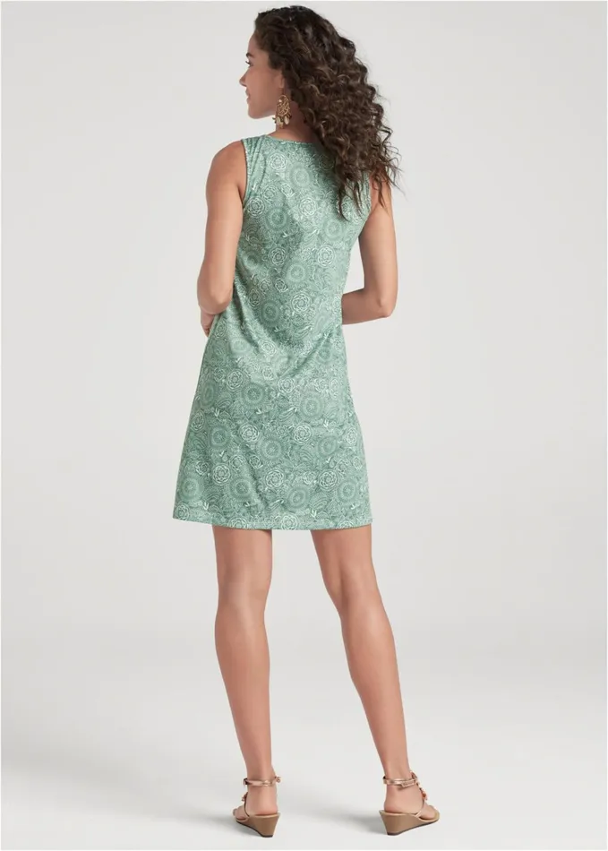 PRINT CASUAL DRESS Green Multi Women VENUS Sundresses