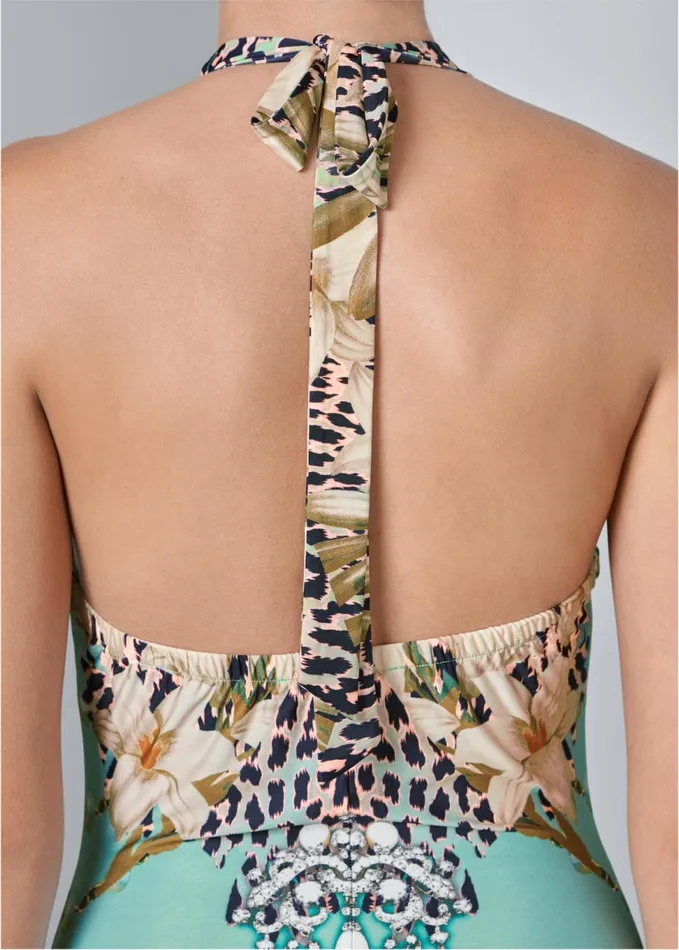 PRINTED MAXI DRESS Turquoise Multi Women VENUS Maxi Dresses