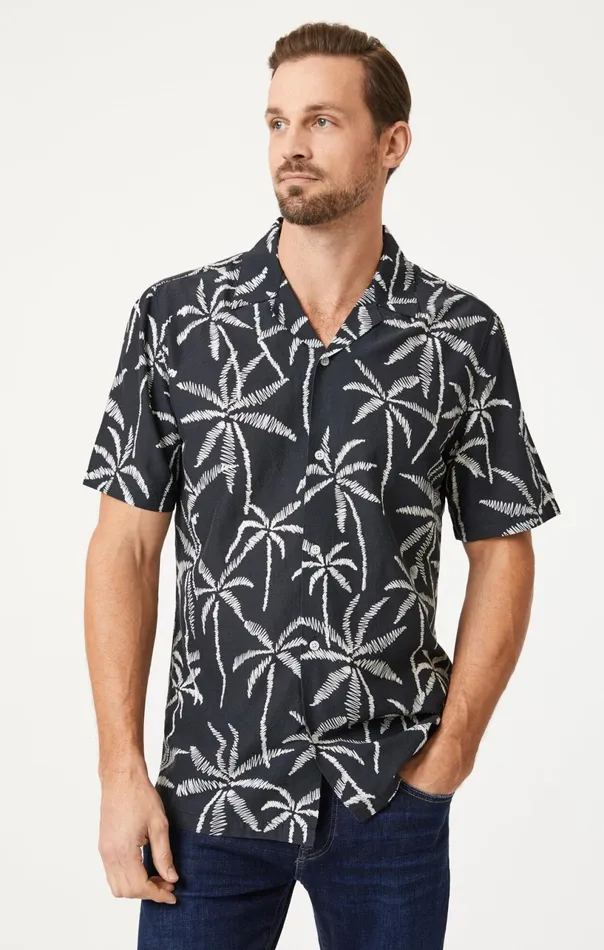 Printed Shirt In Black Men Mavi Jeans Shirts
