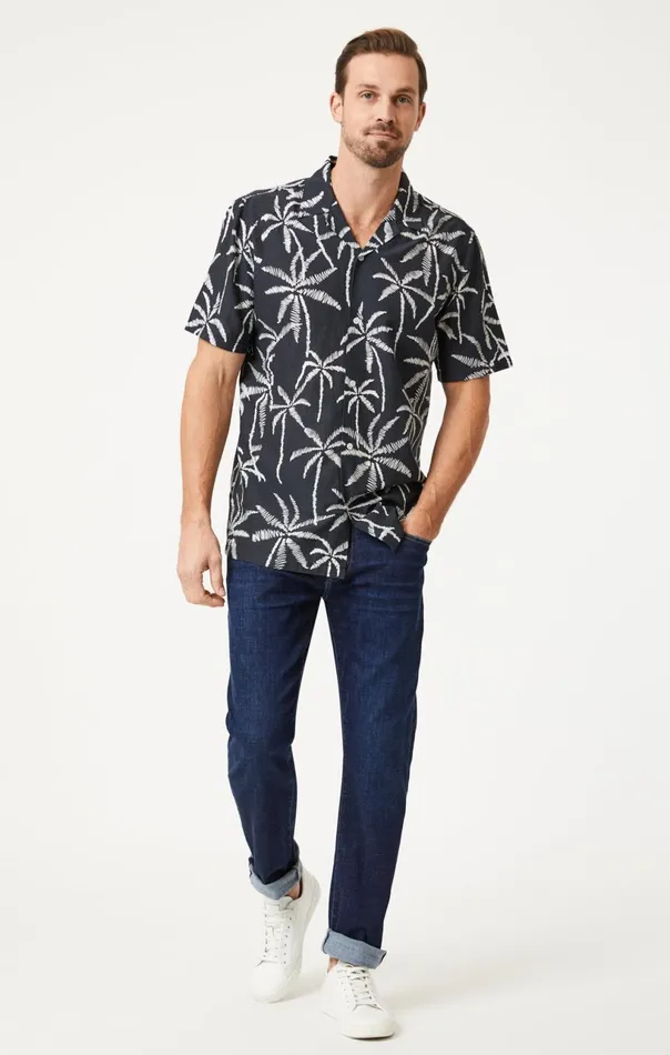 Printed Shirt In Black Men Mavi Jeans Shirts Printed Shirt In Black Men Mavi Jeans Shirts
