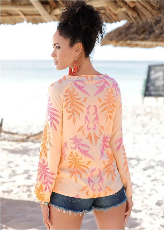PRINTED TOP Orange Women VENUS Casual Tops