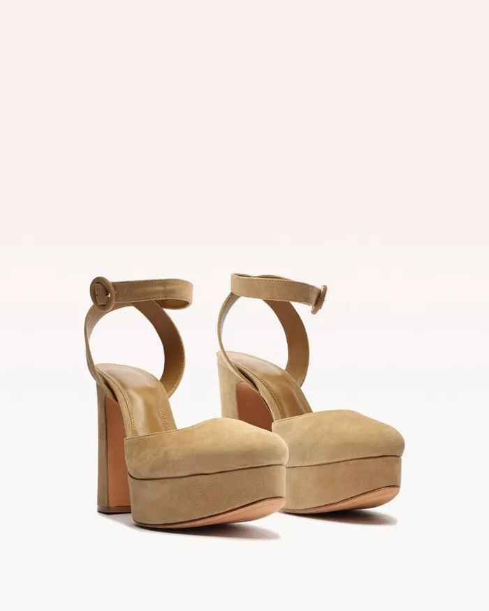 Pumps Women Alexandre Birman Vita Platform Suede Nut Nut