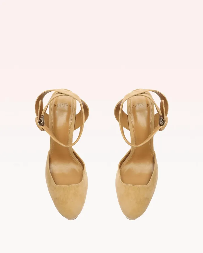 Pumps Women Alexandre Birman Vita Platform Suede Nut Nut