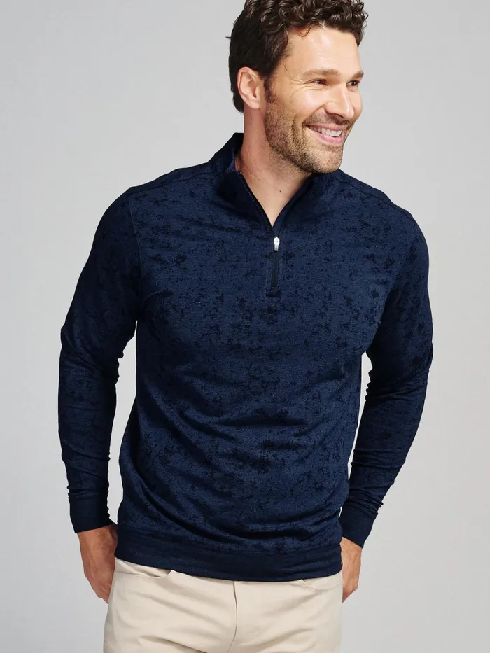 Quarter Zips Men Tasc Performance Cloud French Terry Print Quarter Zip