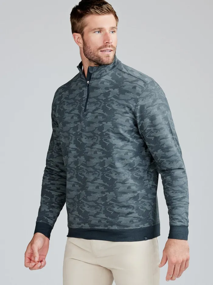 Quarter Zips Men Tasc Performance Cloud French Terry Print Quarter Zip