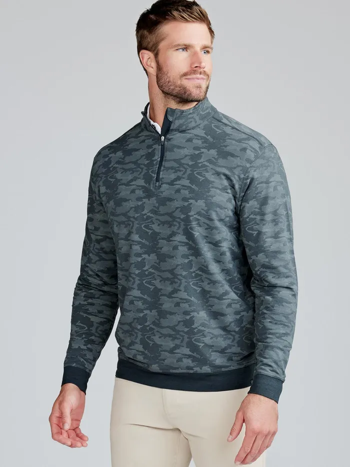 Quarter Zips Men Tasc Performance Cloud French Terry Print Quarter Zip