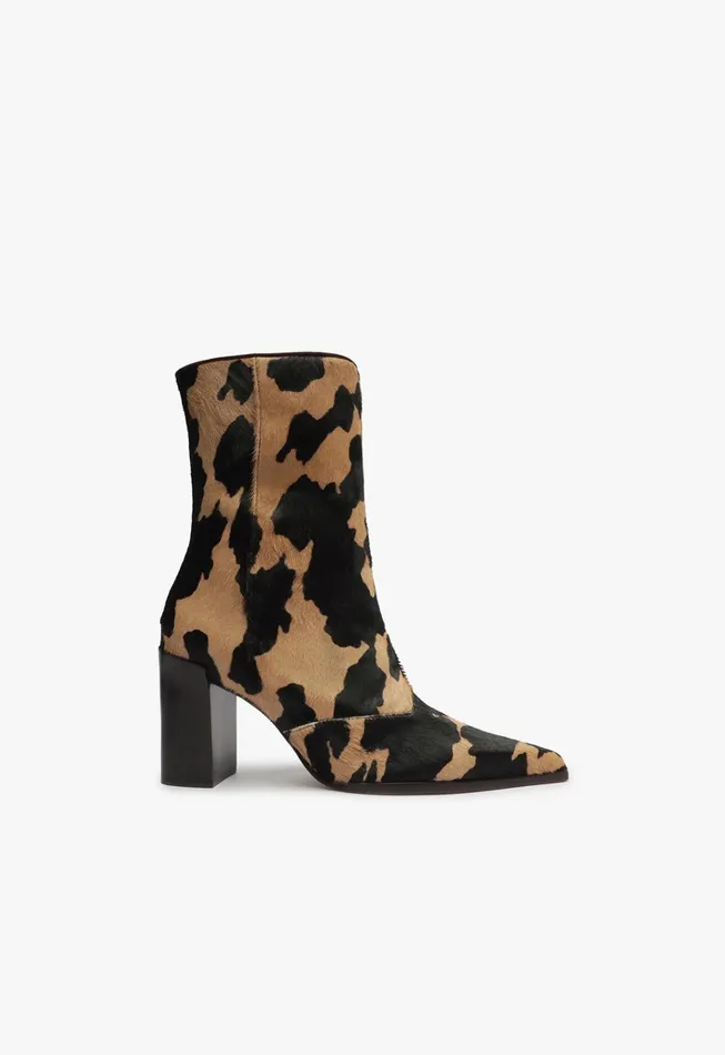Raffaela Leather Bootie Brown Women Schutz Shoes Booties