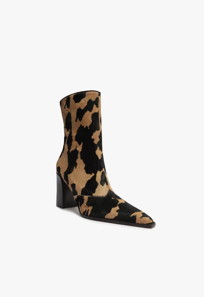 Raffaela Leather Bootie Brown Women Schutz Shoes Booties