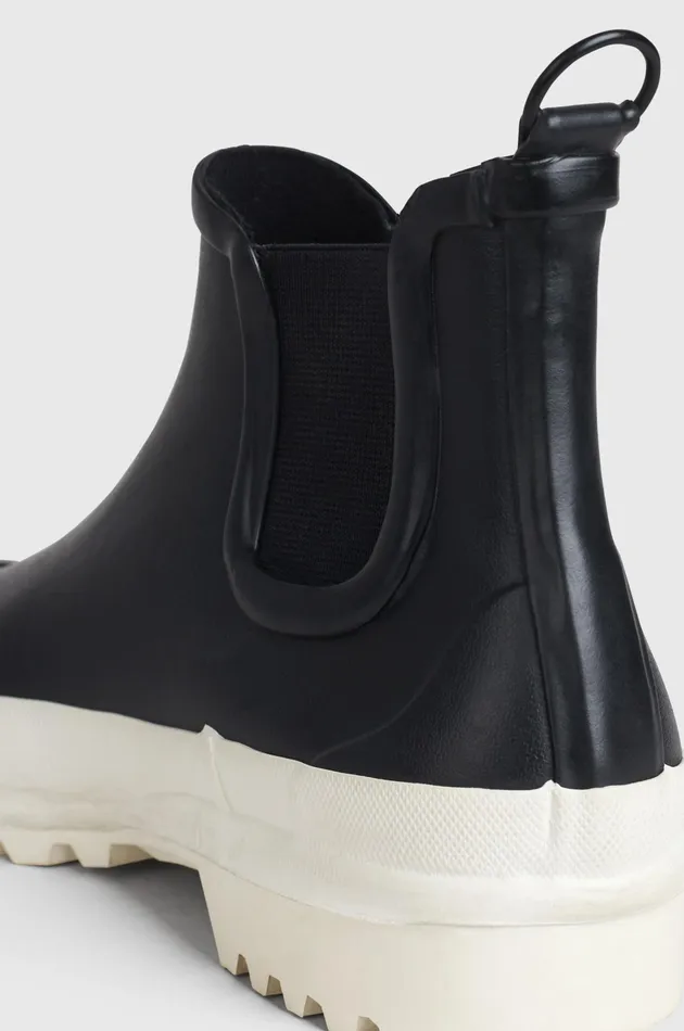 Rain Boots Women Stutterheim Black And White Chelsea Rainwalker Boots