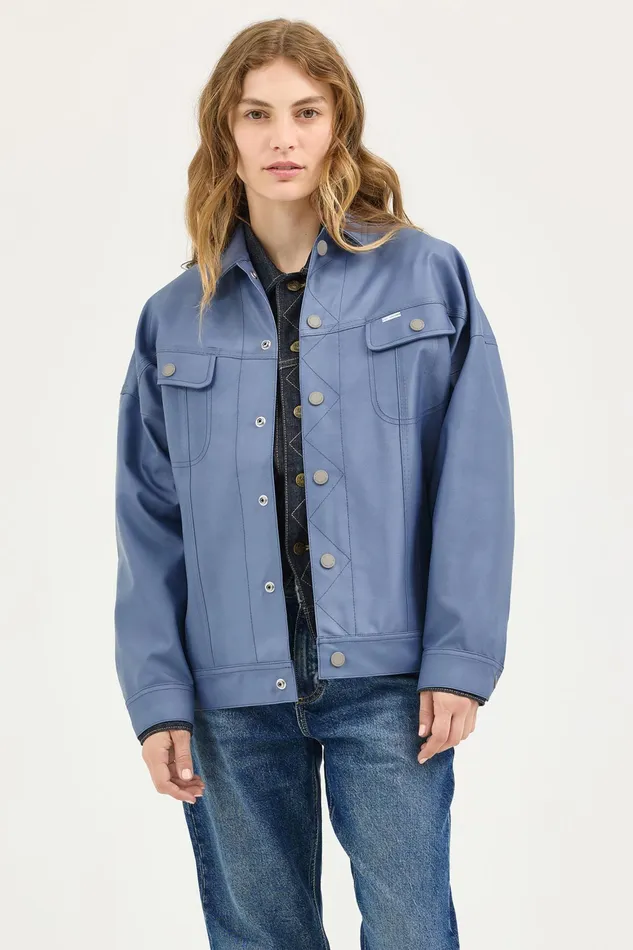 Raincoats Women Stutterheim Lee X STUTTERHEIM Storm Rider Jacket Ash Blue