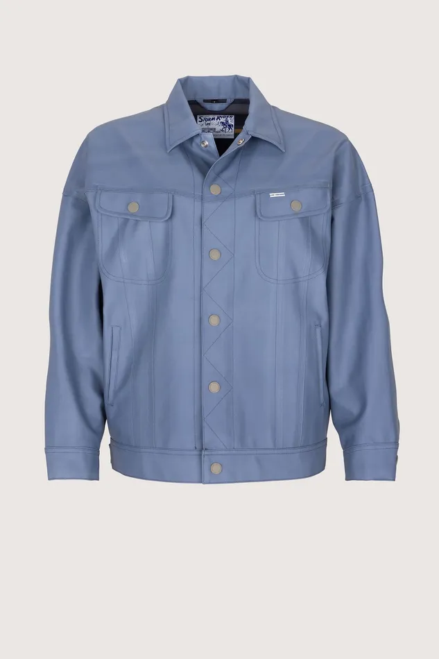Raincoats Women Stutterheim Lee X STUTTERHEIM Storm Rider Jacket Ash Blue