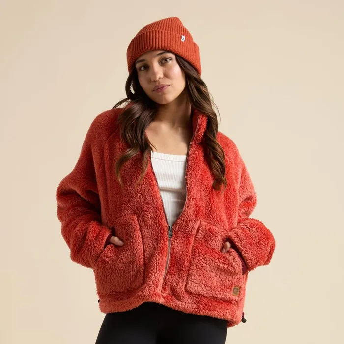 Reef Hoodies Sweaters and Jackets Pilot Sherpa Jacket Chili 8211 Women